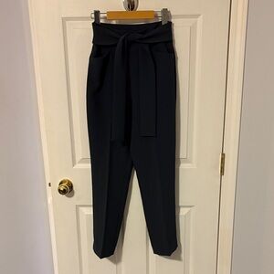 Wilfred Black High-Waist Tie Pants